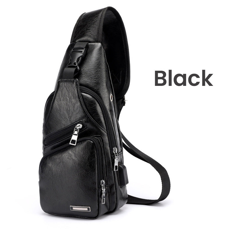 😎Men's Multifunctional High Quality Leather Chest Bag