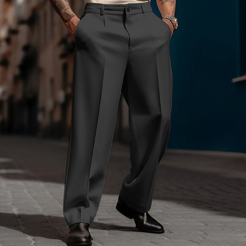 Men's Wide-Leg Pants Breezy Pleats, Effortless Pull-On, size and color chart
