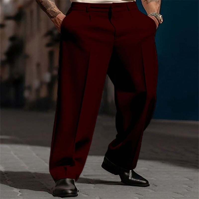 Men's Wide-Leg Pants Breezy Pleats, Effortless Pull-On, side view
