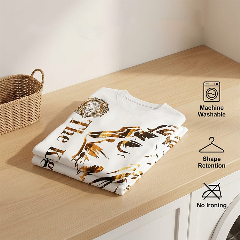 📢📢40% OFF !! ⏰ Men's Lion Graphic Set – Bold, Breathable, Urban Cool 😎