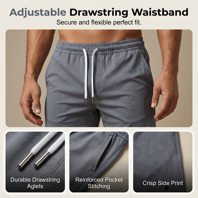 Men's Two-Piece Shirt and Shorts Set, side view
