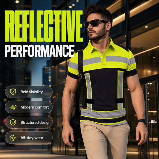 📢📢50% OFF !! ⏰Men's High Visibility Reflective Short Sleeve Shirt