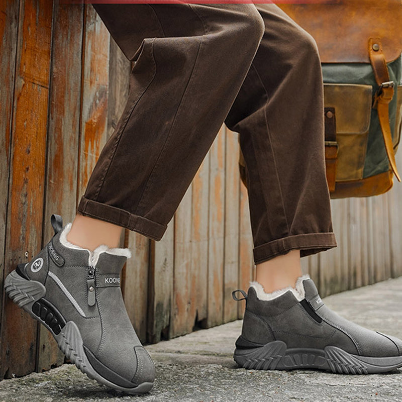 Men's Warm Fleece-Lined Winter Ankle Boots