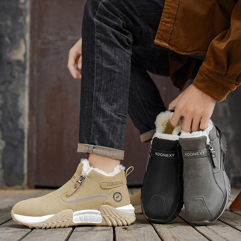 Men's Warm Fleece-Lined Winter Ankle Boots