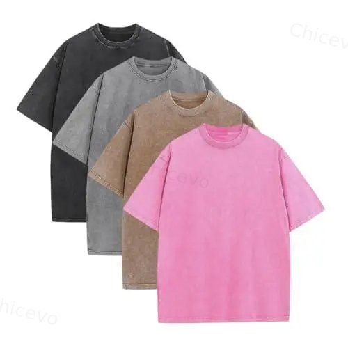 1/4 Pack Oversized Tshirts Unisex Gym Vintage Heavyweight T Shirts Cottonn