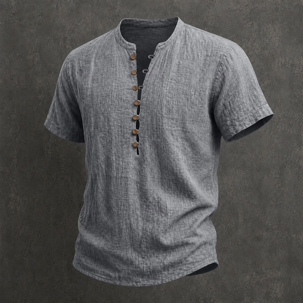 Men's Linen Short Sleeve Popover Shirt — Casual Summer Button Shirt